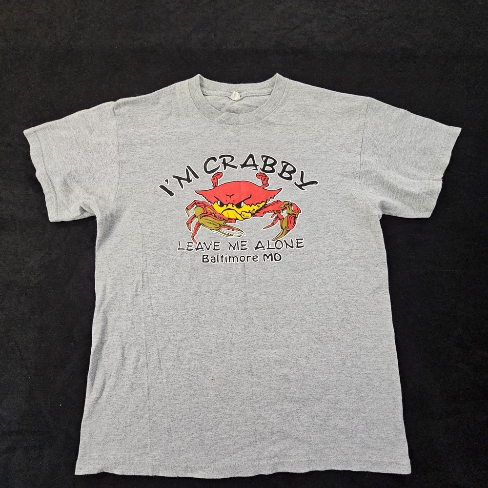 I'm Crabby Leave Me Alone Baltimore MD Gray Short Sleeve T-Shirt Men's M
